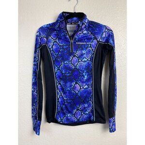 SUPERDRY SPORT Womens Long sleeve Top Size XS Athleisure Activewear Blue Black